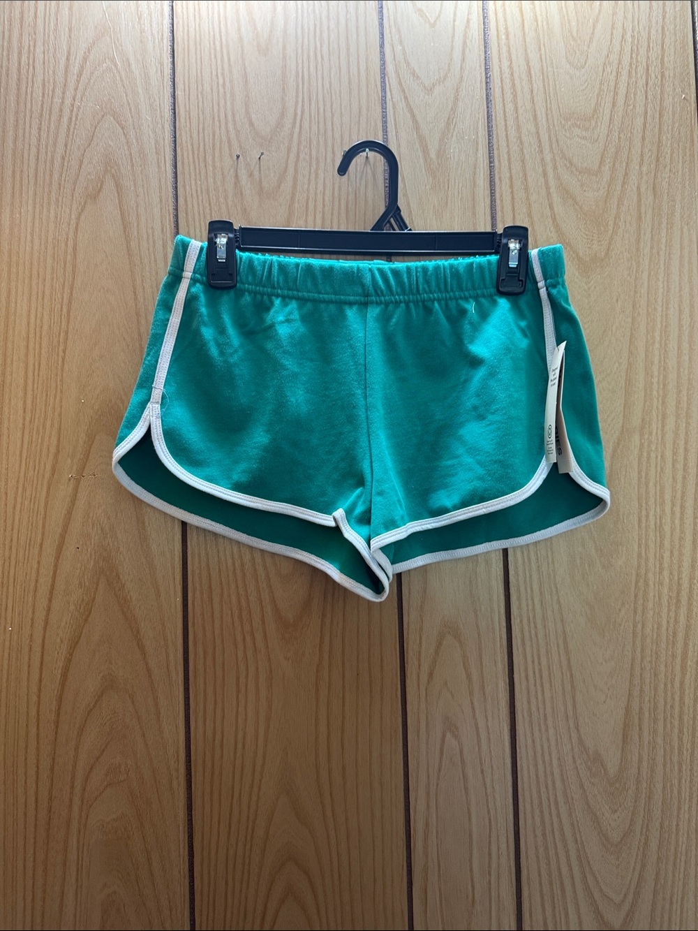 No Boundaries Teal Athletic Dolphin Shorts with White Trim